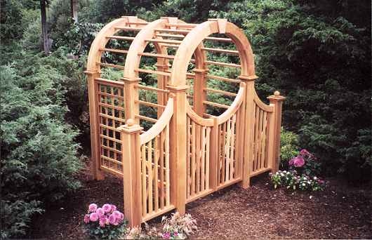 Massive Wooden Cedar Arbor Massive Wooden Cedar Arbor